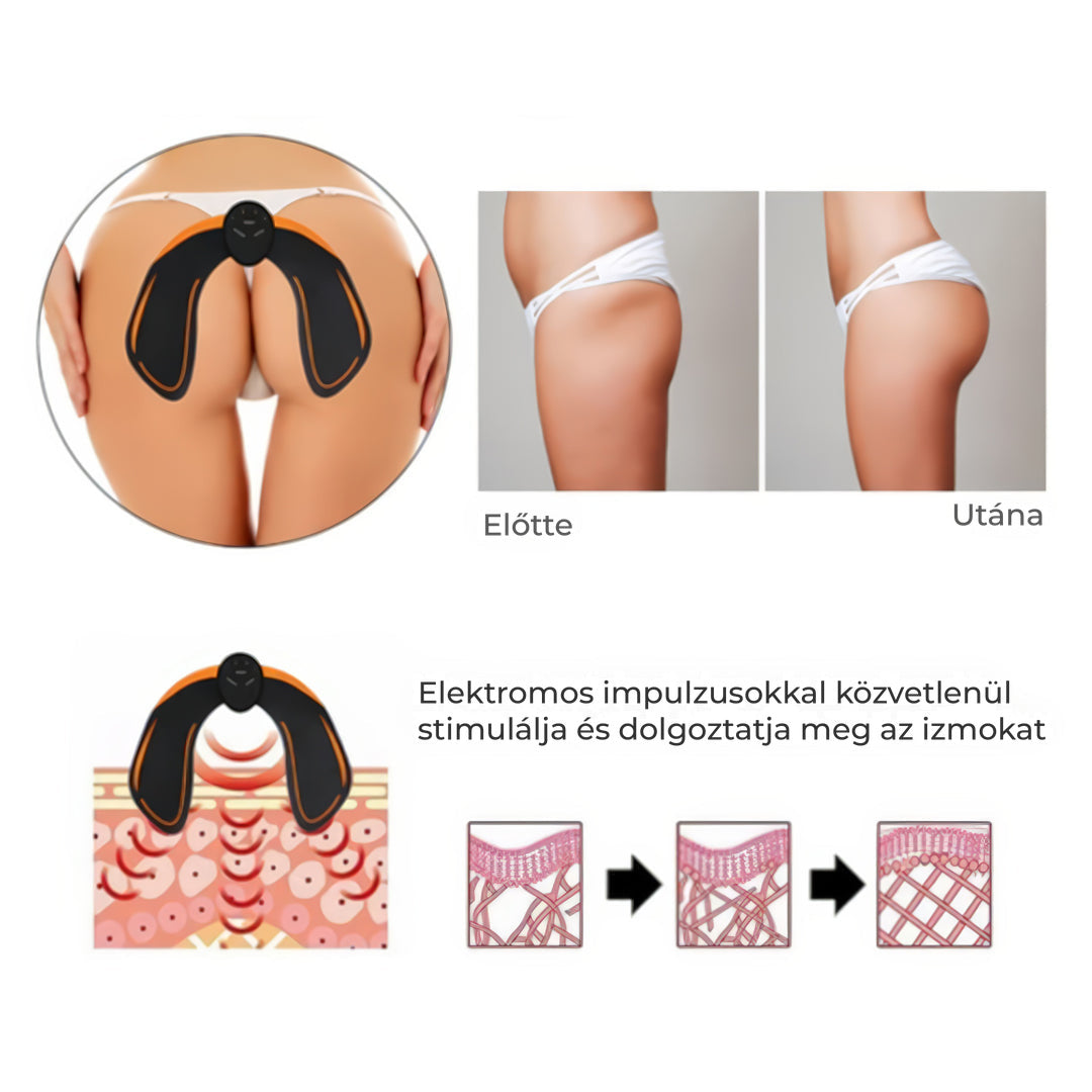 EMS tréner csípőre és fenékre + INGYENES Pro 5 vezeték nélküli fülhallgató