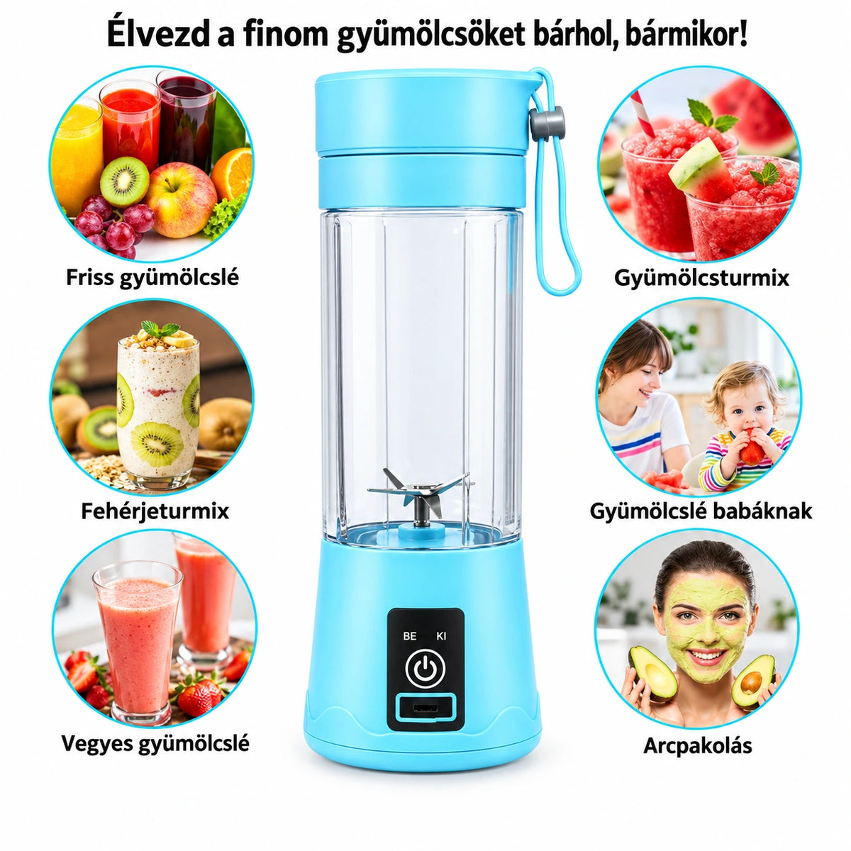 A hordozható turmixgép felhasználási lehetőségei